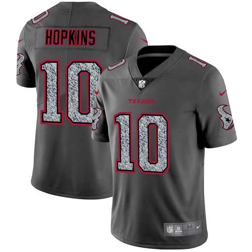 Men Houston Texans #10 Hopkins Nike Teams Gray Fashion Static Limited NFL Jerseys->houston texans->NFL Jersey